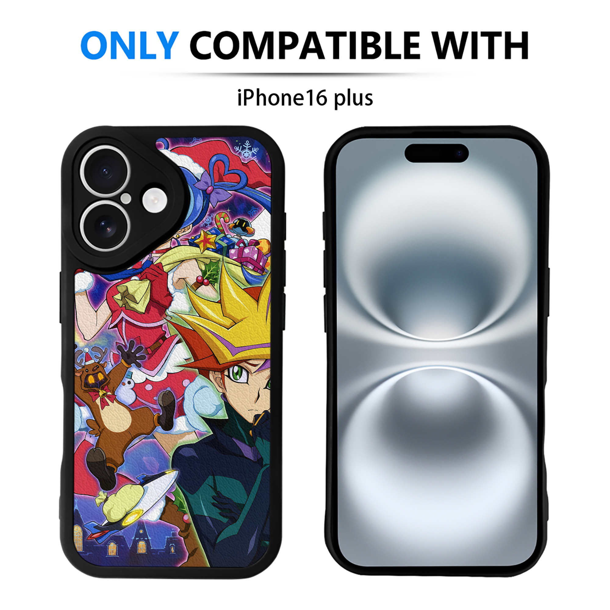 （画像用） 遊☆戯☆王 Yu-Gi-Oh! 【iPhone 16シリーズ対応】シリコンスマホケース（レザー調） 材質：シリコン